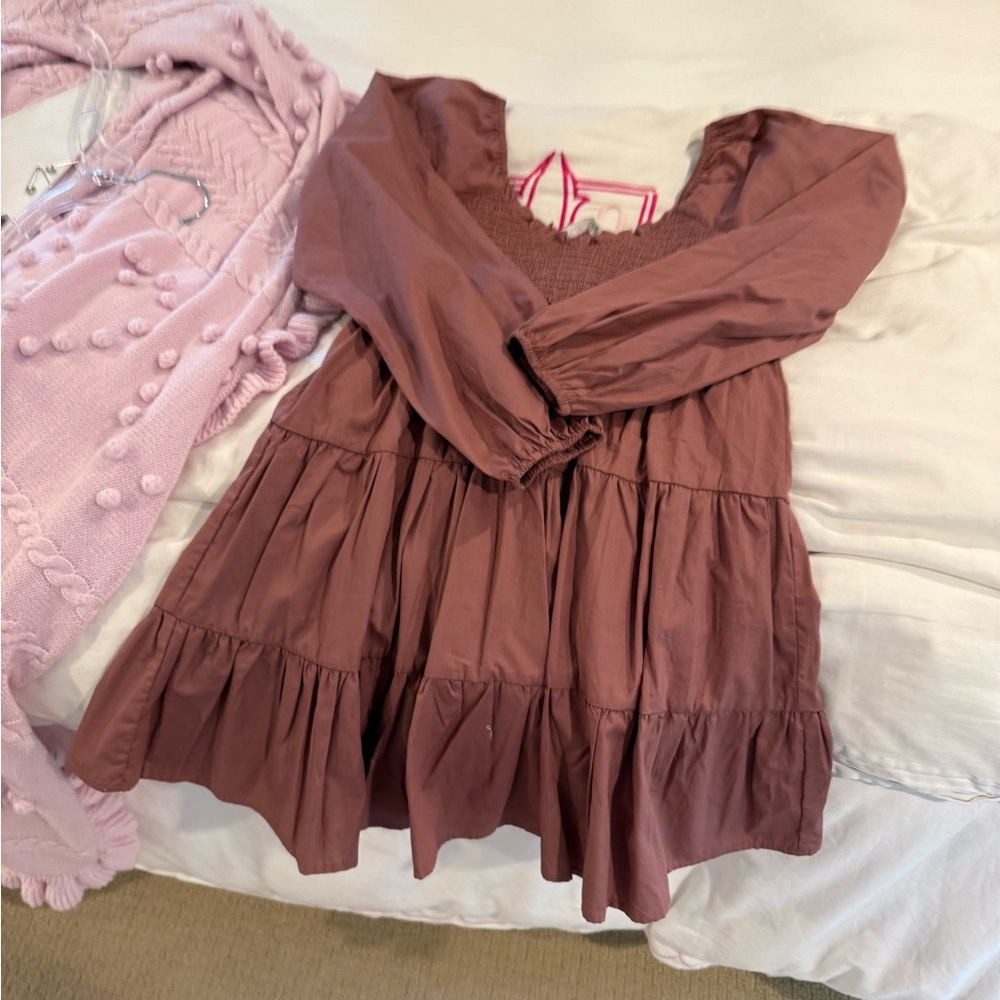 Altar'd State Mauve Midi Dress